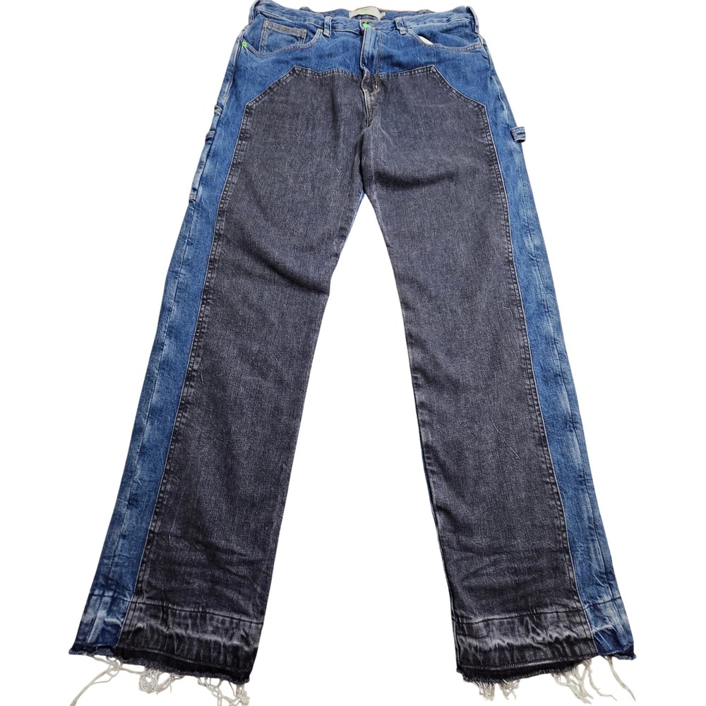 Hudson x Zoe Costello Rex Mastermind Mens Jeans34 Blue Charcoal Carpenter Pants